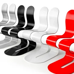 Lamberti Design Chairs<Fluid Ribbon Red Chair by Michael D'Amato