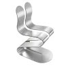 Lamberti Design Chairs<Fluid Ribbon Silver Chair by Michael D'Amato