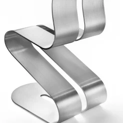 Lamberti Design Chairs<Fluid Ribbon Silver Chair by Michael D'Amato