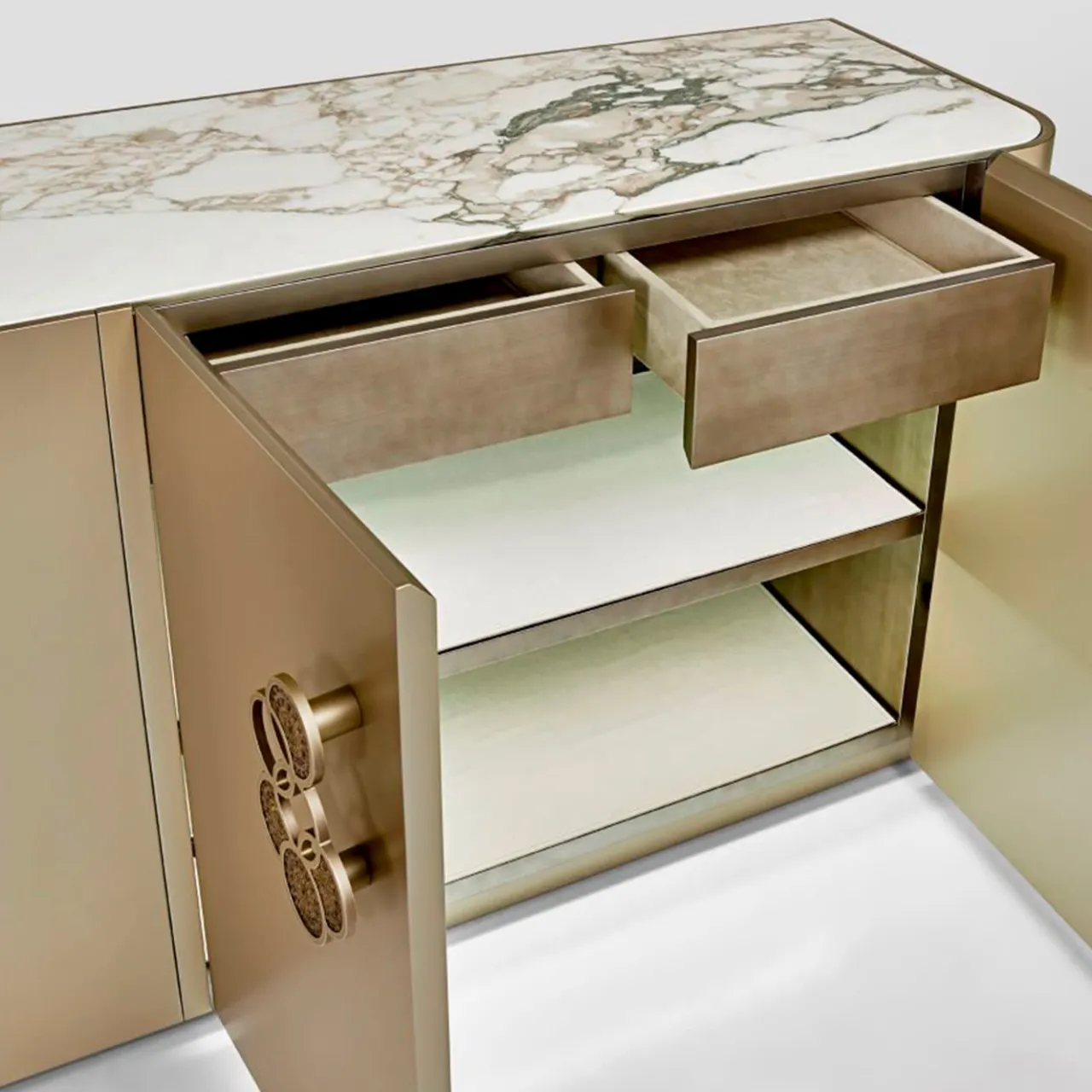 Sicis Cabinets<Fluxus Sideboard With Calacatta Gold Marble Top