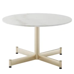 Braid Outdoor Bistro Tables<Fly Round White ceramic top & Champagne base coffe Table by Braid Design Lab