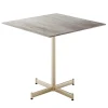 Braid Outdoor Bistro Tables<Fly Square Gray ceramic top & Champagne base Bistro Table by Braid Design Lab