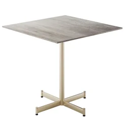 Braid Outdoor Bistro Tables<Fly Square Gray ceramic top & Champagne base Bistro Table by Braid Design Lab
