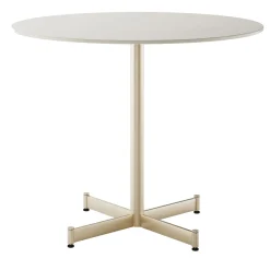 Braid Outdoor Outdoor Coffee Tables<Fly Tall Round White ceramic top & Champagne base bistrot Table