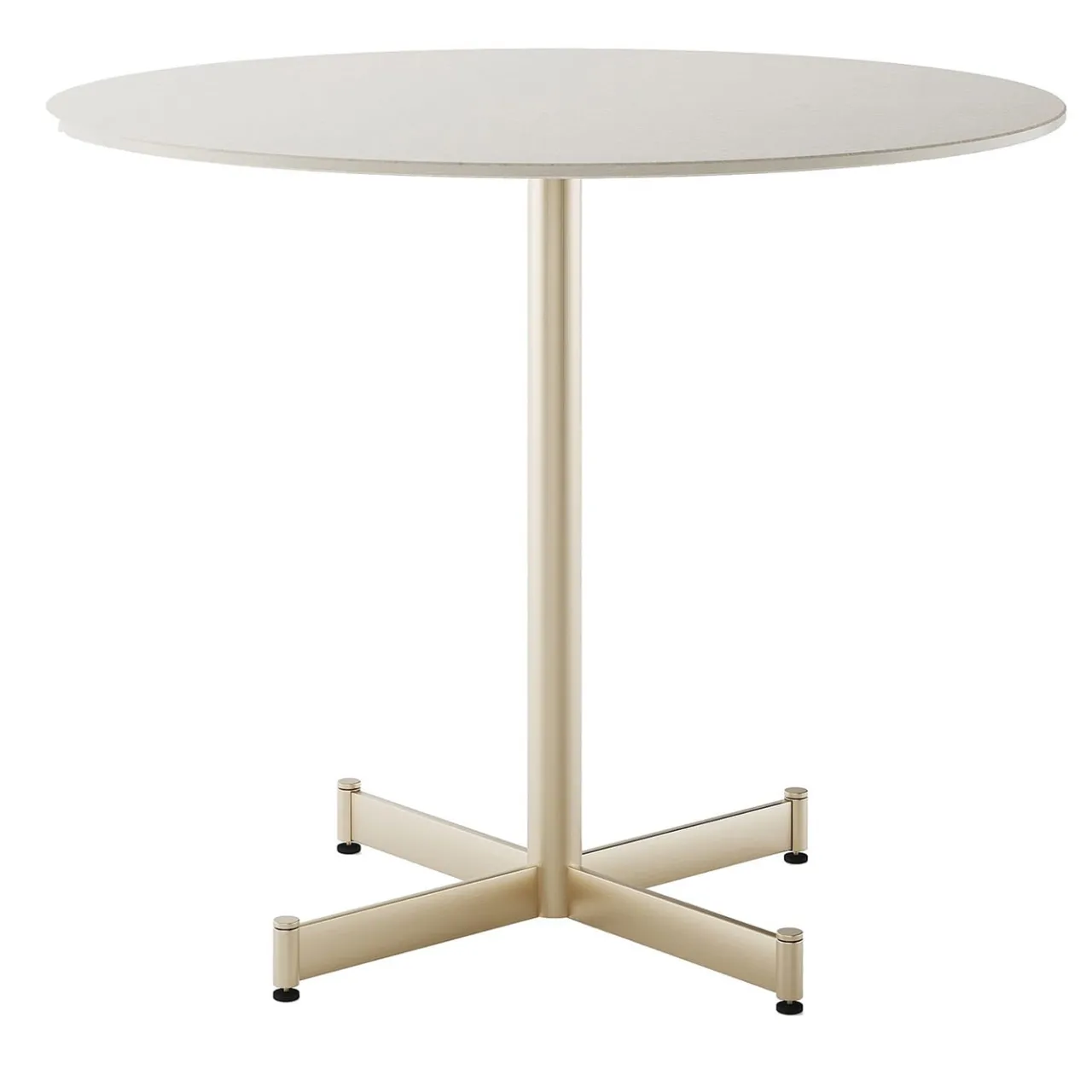 Braid Outdoor Outdoor Coffee Tables<Fly Tall Round White ceramic top & Champagne base bistrot Table