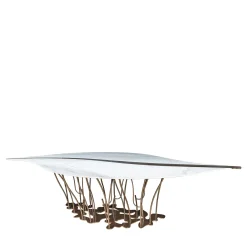 VGnewtrend Dining Tables<Foglia Table with Carrara Marble Top