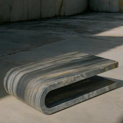 Etamorph Coffee Tables<Fold Calacatta Midnight Marble Coffee Table
