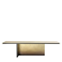 De Castelli Dining Tables<Folio Brushed Brass Dining by DRAW Studio Table