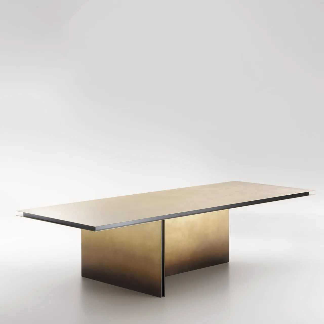 De Castelli Dining Tables<Folio Brushed Brass Dining by DRAW Studio Table