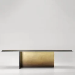 De Castelli Dining Tables<Folio Brushed Brass Dining by DRAW Studio Table