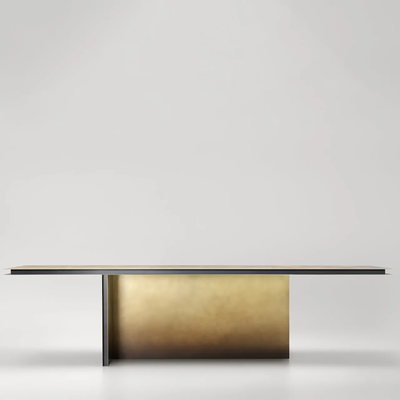 De Castelli Dining Tables<Folio Brushed Brass Dining by DRAW Studio Table