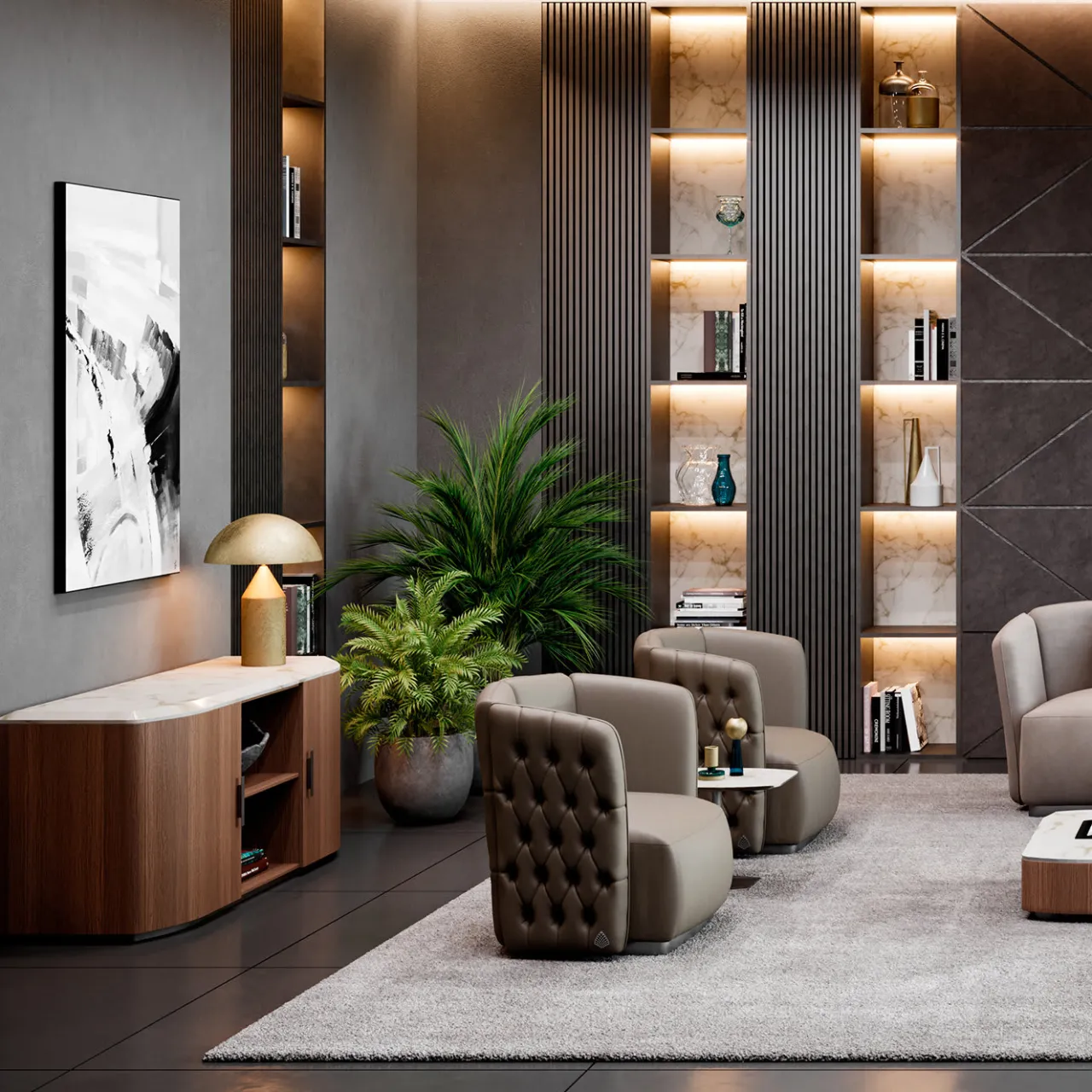 Living Couture Armchairs<Ford Capitonné Armchair