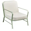 Officina Ciani Outdoor Armchairs<Forest Green and White Armchair by in Stainless Steel