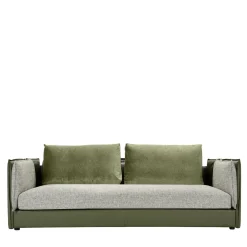 Domingo Salotti Sofas<Foy Gray and Green Three-Seater Sofa by Baldessari & Baldessari