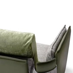 Domingo Salotti Sofas<Foy Gray and Green Three-Seater Sofa by Baldessari & Baldessari