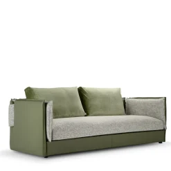 Domingo Salotti Sofas<Foy Gray and Green Three-Seater Sofa by Baldessari & Baldessari