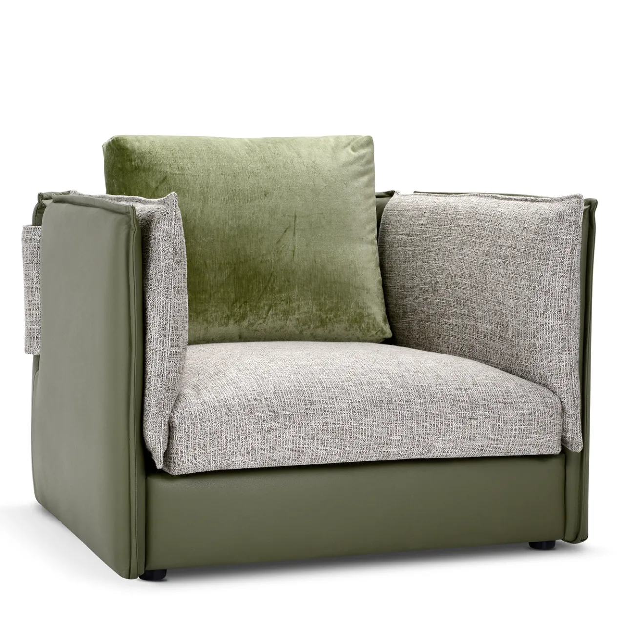 Domingo Salotti Armchairs<Foy Green Soft Armchair by Baldessari & Baldessari