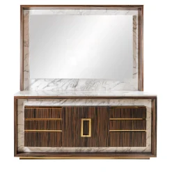 Estro Collezioni Dressers<Frame LF Arabescato marble sideboard with mirror