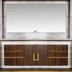 Estro Collezioni Dressers<Frame LF Arabescato marble sideboard with mirror