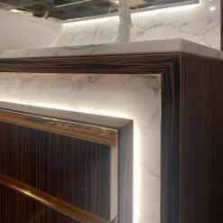 Estro Collezioni Dressers<Frame LF Arabescato marble sideboard with mirror