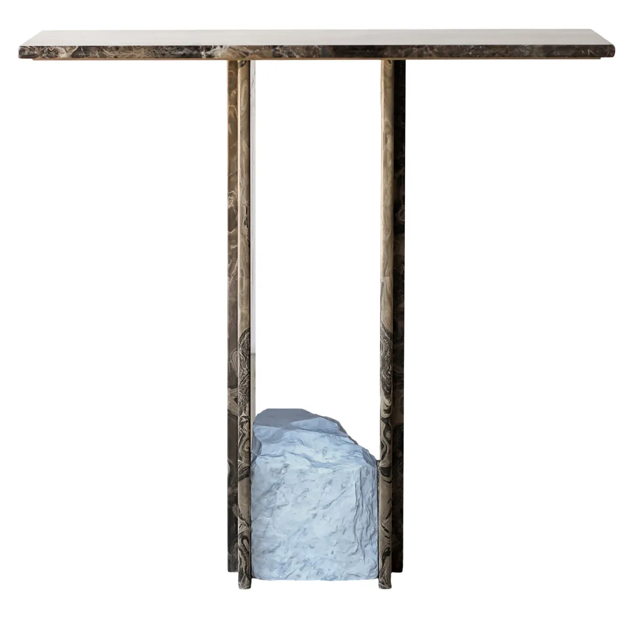 Stone Stackers Consoles<Frappuccino & White Carrara Marble Console