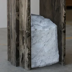 Stone Stackers Consoles<Frappuccino & White Carrara Marble Console