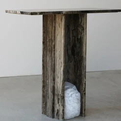 Stone Stackers Consoles<Frappuccino & White Carrara Marble Console