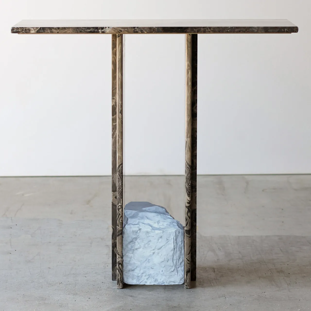 Stone Stackers Consoles<Frappuccino & White Carrara Marble Console