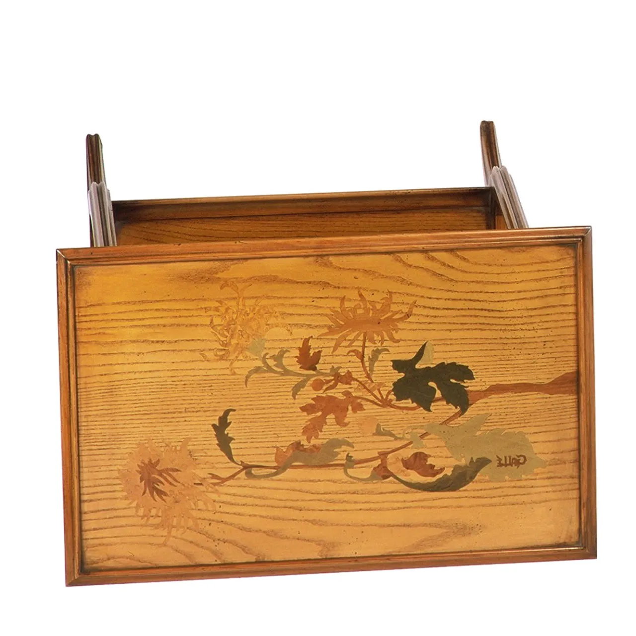 Cugini Lanzani Side Tables<French Art Nouveau-Style Rectangular Side Table by Emile Gallè