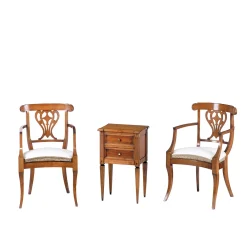 Cugini Lanzani Nightstands<French Empire-Style Nightstand