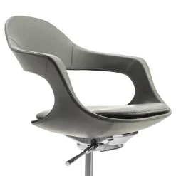 Enrico Pellizzoni Office Chairs<Frenchkiss Gray Leather Swivel Chair