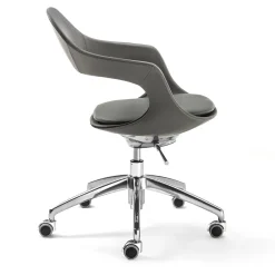 Enrico Pellizzoni Office Chairs<Frenchkiss Gray Leather Swivel Chair