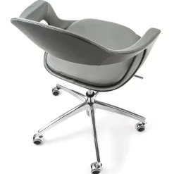 Enrico Pellizzoni Office Chairs<Frenchkiss Gray Leather Swivel Chair