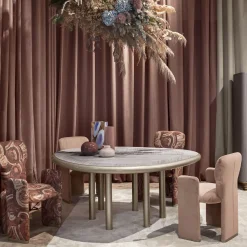 Chiara Provasi Chairs<Frida Pink Velvet Dining Chair
