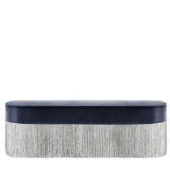 Lorenza Bozzoli Couture Benches<Fringed Blue & Silver Bench