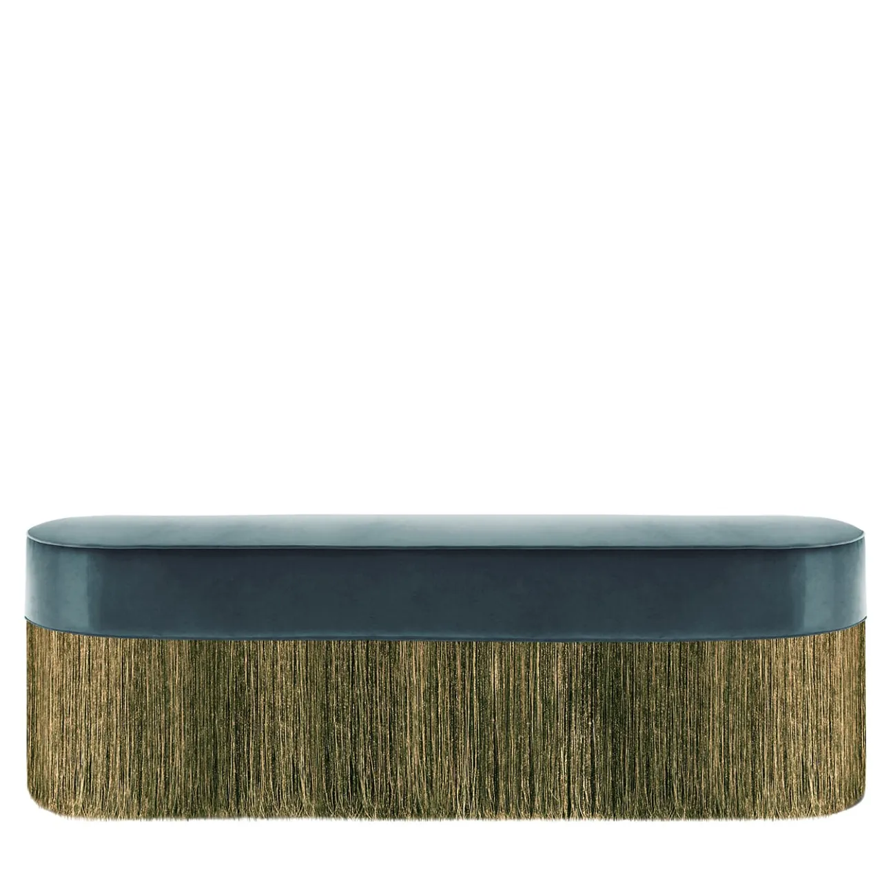 Lorenza Bozzoli Couture Benches<Fringed Blue, Golden & Green Bench