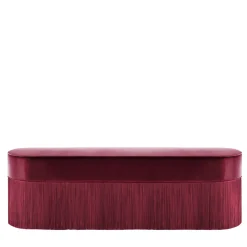 Lorenza Bozzoli Couture Benches<Fringed Burgundy Bench