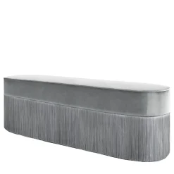 Lorenza Bozzoli Couture Benches<Fringed Gray Bench