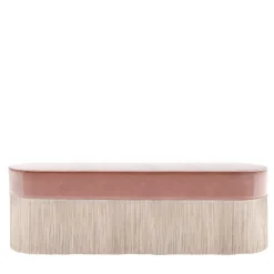 Lorenza Bozzoli Couture Benches<Fringed Pink Two-Toned Bench