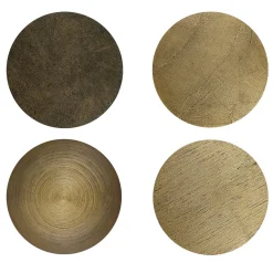 Disain 1971 Coffee Tables<Fungo Small Round Coffee Table With Gold Leaf On Spatulated Resin Top