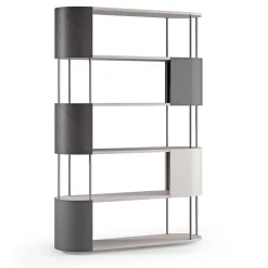 Carpanelli Bookcases<Gae Small Gray and White Modular Bookcase