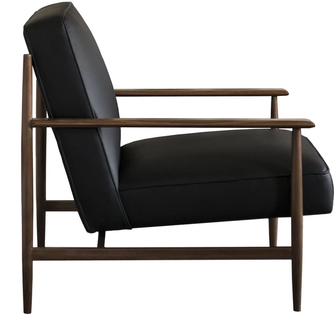 mg12 by Monica Geronimi Armchairs<Gaia Black Leather Armchair