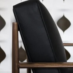 mg12 by Monica Geronimi Armchairs<Gaia Black Leather Armchair