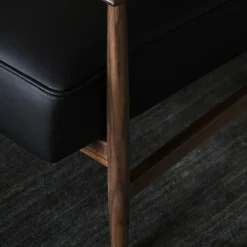 mg12 by Monica Geronimi Armchairs<Gaia Black Leather Armchair