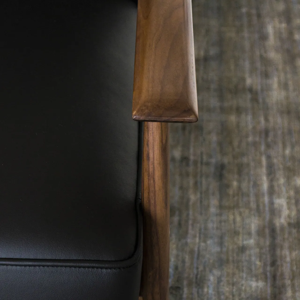 mg12 by Monica Geronimi Armchairs<Gaia Black Leather Armchair