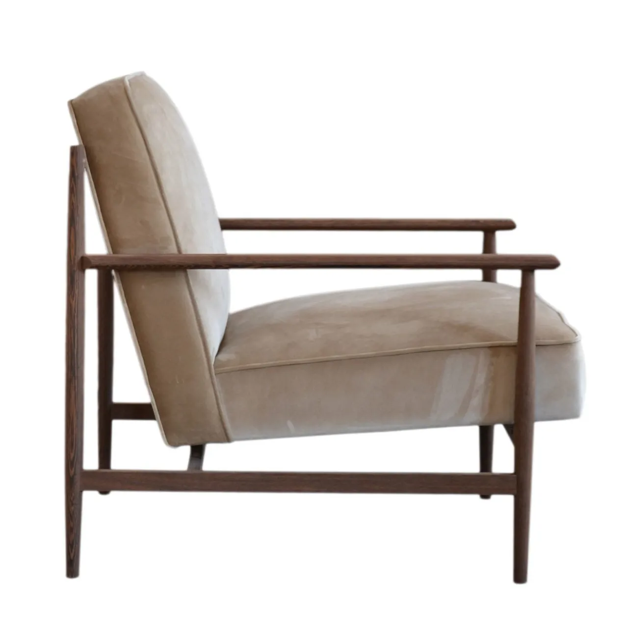 mg12 by Monica Geronimi Armchairs<Gaia Gray-Brown Velvet Armchair