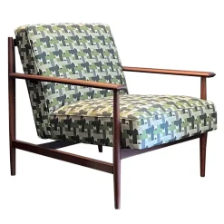 mg12 by Monica Geronimi Armchairs<Gaia Green & White Textile Armchair