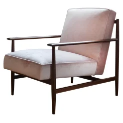 mg12 by Monica Geronimi Armchairs<Gaia Pink Velvet Armchair