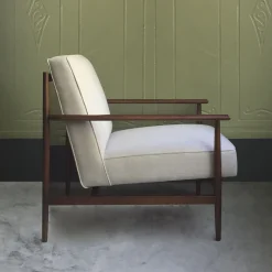 mg12 by Monica Geronimi Armchairs<Gaia White Linen-Cotton Armchair