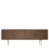 Alivar Sideboards Buffets<Galatea 4-Door Ribbed Walnut Sideboard by Giuseppe Bavuso